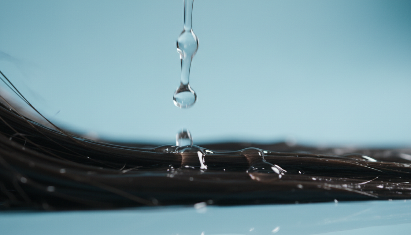 Water rinsing conditioner from hair ends, sealing cuticles