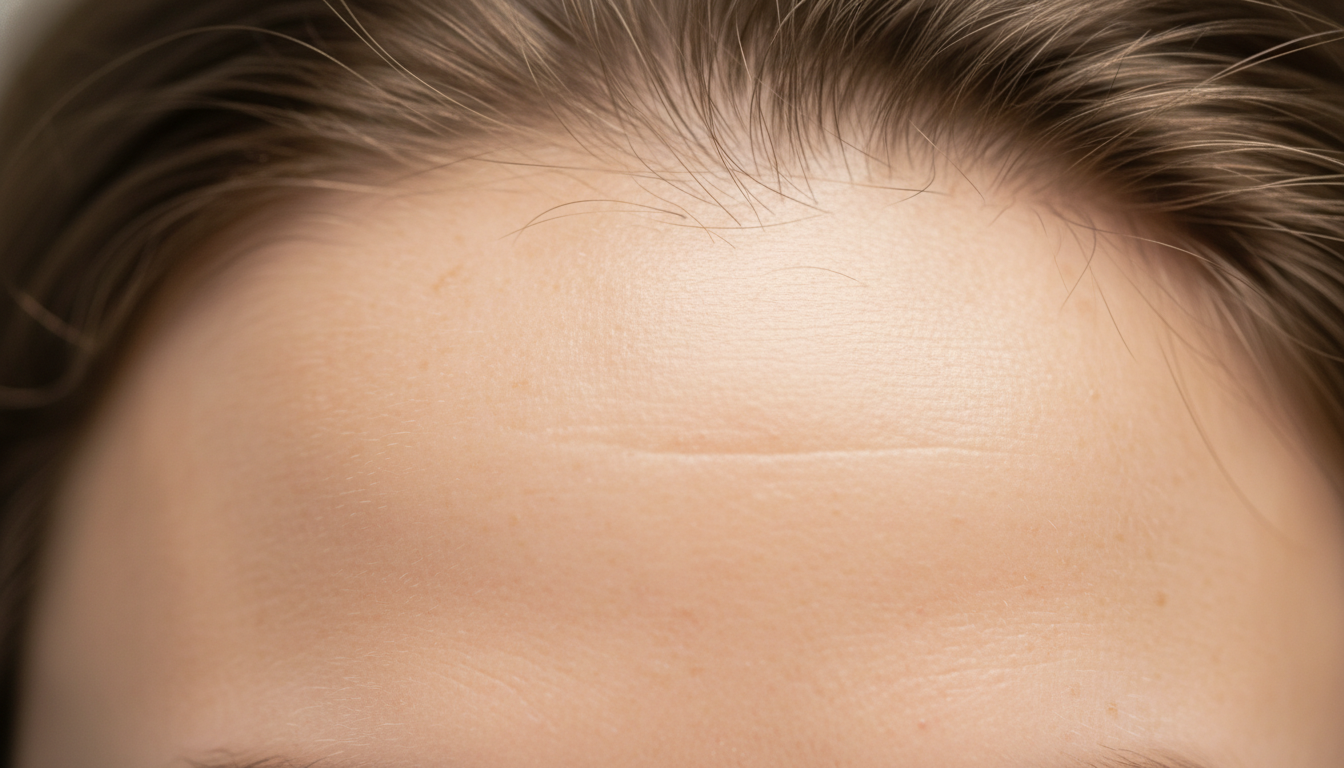 Close-up view of healthy scalp texture, illustrating balanced scalp type